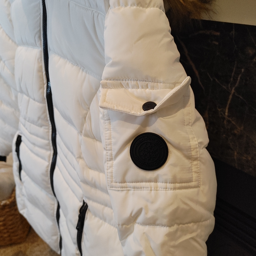 MADDEN GIRL WOMEN'S PUFFER JACKET, WHITE L - Picture 7 of 16